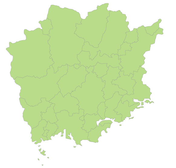外構工事.proの対応エリアは岡山県南から県北まで全域